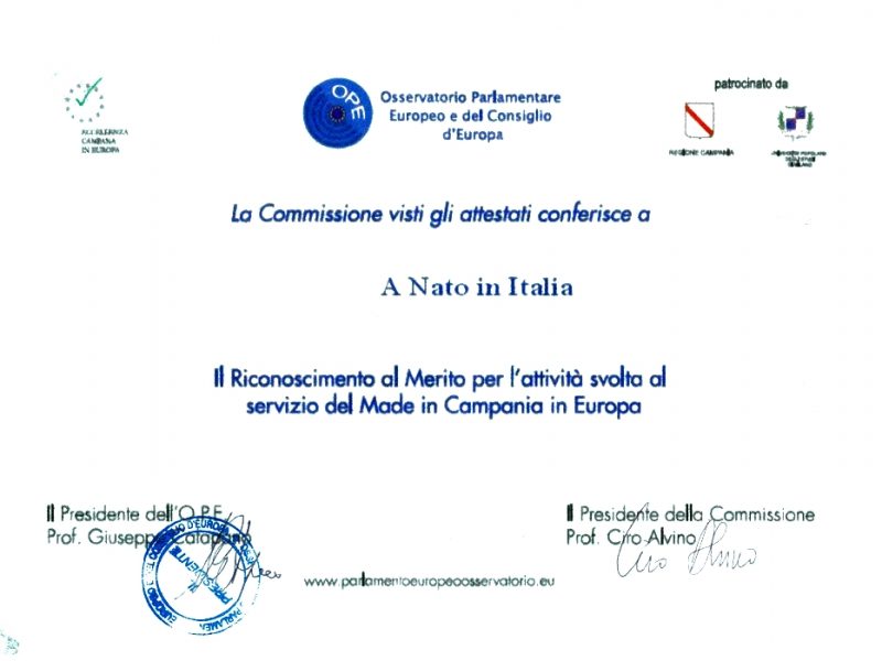 orgogliosi di avere uno sponsor come NATO IN ITALIA