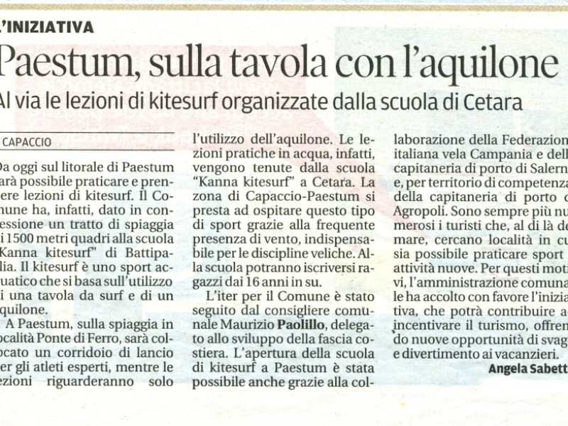 Articolo tratto dal quotidiano La Città del 1/08/2012